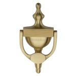 M Marcus Heritage Brass Reeded Urn Knocker 195mm